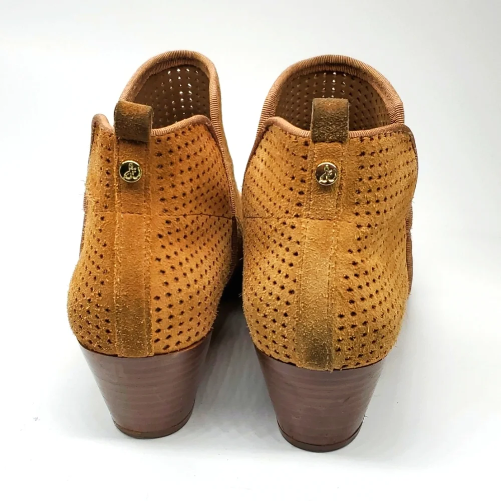 Sam Edelman Rio Tan Leather Ankle Boots 7